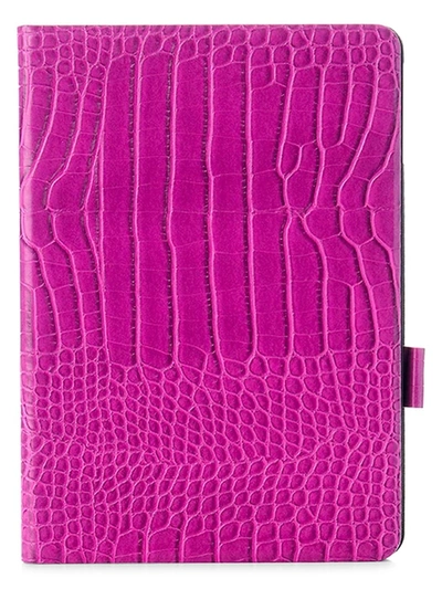 Chic Geeks Faux Crocodile Ipad Case In Orchid