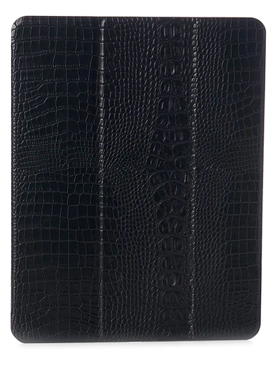 Chic Geeks Crocodile-embossed 12.9-inch Ipad Pro Case In Black