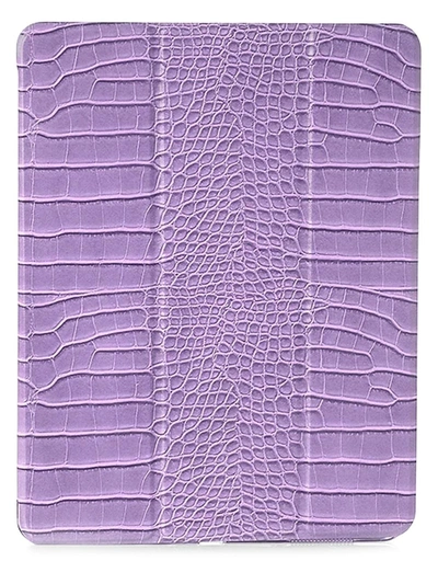 Chic Geeks Crocodile-embossed 12.9-inch Ipad Pro Case In Lavender