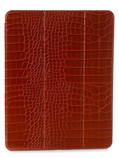 Chic Geeks Faux Crocodile 12.9" Ipad Pro Case - 3rd Generation In Cognac