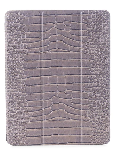 Chic Geeks Crocodile-embossed 12.9-inch Ipad Pro Case In Greyson