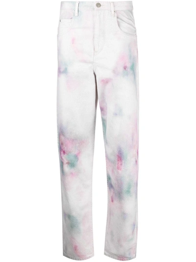 Isabel Marant Étoile Corfy Tie-dye High-rise Straight Jeans In Multicolour