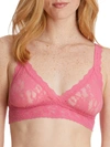 Hanky Panky Signature Lace Crossover Bralette In Sugar Rush Pink