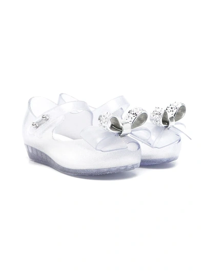 Mini Melissa Kids' Bow-detail Ballerina Shoes In White