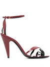 Saint Laurent Kristen 95mm Sandals In Red