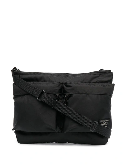 Porter-yoshida & Co Double Patch-pocket Shoulder Bag In Black