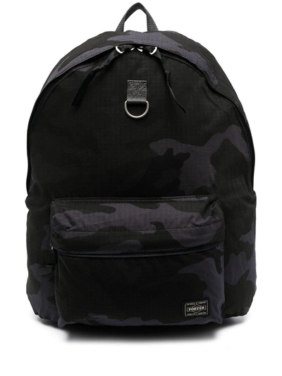Porter-yoshida & Co Camouflage-print Cordura® Nylon And Cotton-ripstop Backpack In Blue