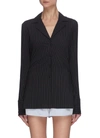 ALEXANDER WANG T PINSTRIPE SLIM CARDIGAN JACKET