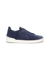 Ermenegildo Zegna Zegna Triple Stitch Slip-on Sneakers In Blue