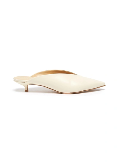 Aeyde 'veruska' Leather Mules In White