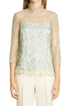 ADAM LIPPES LAYERED CHANTILLY LACE BLOUSE,840062437440