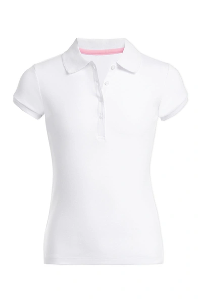 Nautica Kids' Short Sleeve Uniform Polo In White