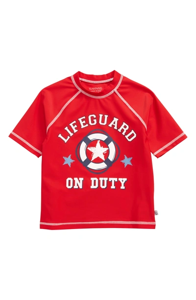 Flapdoodles Kids' Lifeguard Rashguard In Red