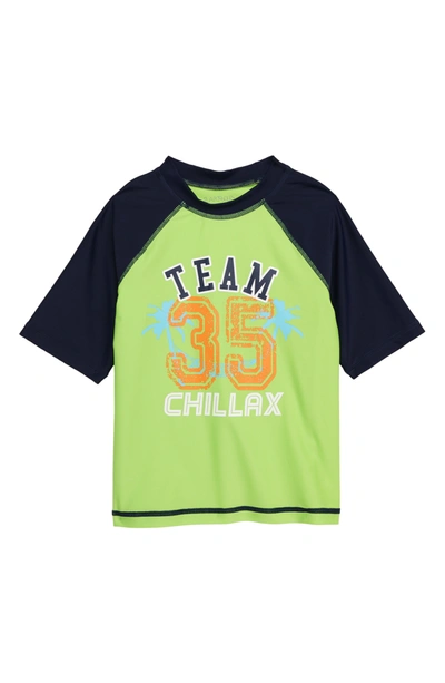 Flapdoodles Kids' Team Chillax Rashguard In Lime