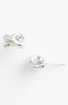 Kate Spade Sailors Knot Mini Stud Earrings In Silver