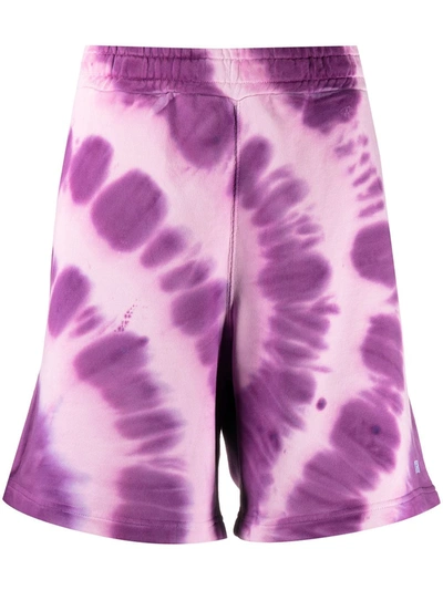 Msgm Mens Violet Bermuda Shorts In Pink