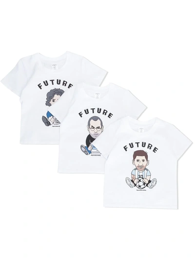 Ground Zero Kids' Genius-print Cotton T-shirt In White