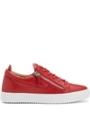 Giuseppe Zanotti Frankie Low-top Sneakers In Red