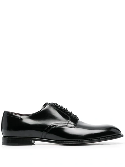 Dolce & Gabbana Michelangelo Patent-leather Derby Shoes In Black
