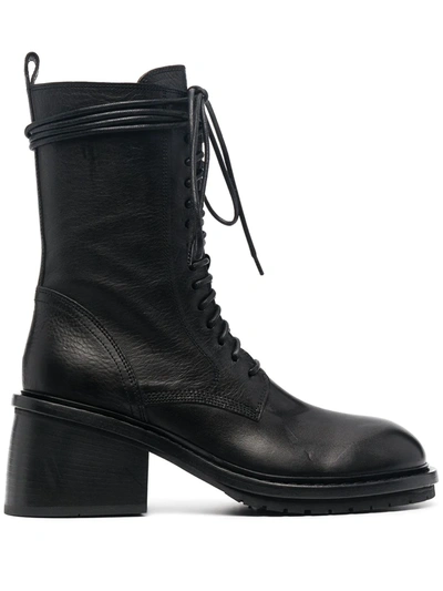 Ann Demeulemeester 60mm Santiago Leather Ankle Boots In Black