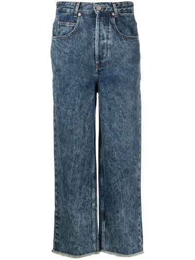Isabel Marant Étoile High-waisted Cropped Jeans In Blue
