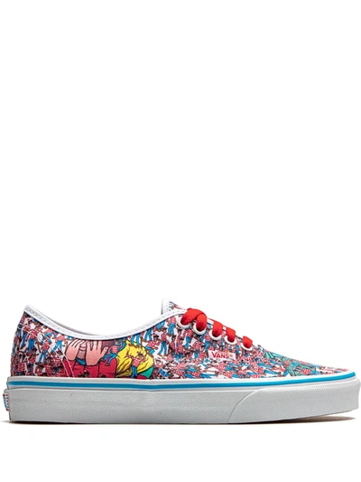 Vans Authentic "where's Waldo" Sneakers In Red
