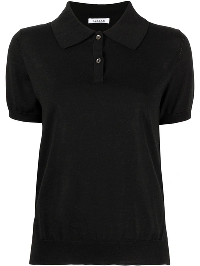 P.a.r.o.s.h Lipster Polo Shirt In Black Wool