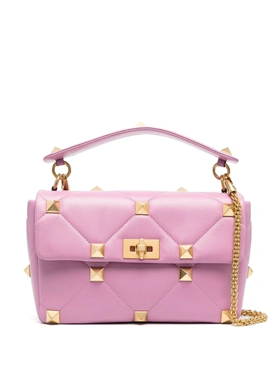 Valentino Garavani Roman Stud Tote Bag In Pink