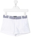 Polo Ralph Lauren Striped Belt Shorts In White