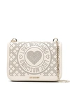LOVE MOSCHINO PERFORATED-LOGO SHOULDER BAG
