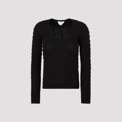 Bottega Veneta Scoop-neck Cashmere-blend Sweater In Black