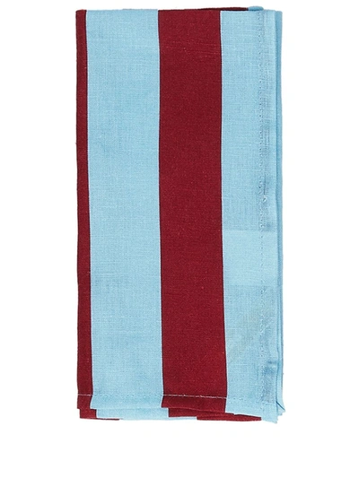 LA DOUBLEJ STRIPE-PRINT LINEN NAPKINS (SET OF 6)