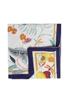 La Doublej Floral-print Linen Tablecloth In White