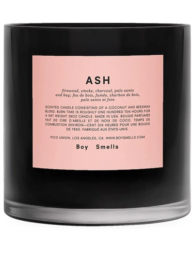 Boy Smells Ash Scented Candle In Black