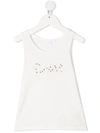 CHLOÉ SEQUIN-EMBELLISHED LOGO TANK TOP