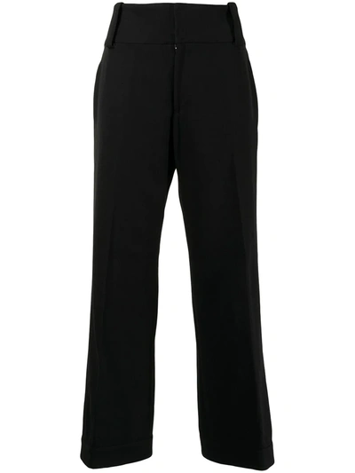 Pre-owned Yohji Yamamoto Tailored Cropped Trousers In Black