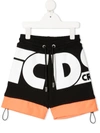 Gcds Logo-print Drawstring Shorts In Black
