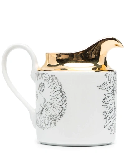 Fornasetti Solitario Milk Jug In White