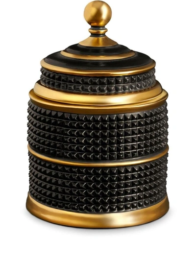 L'objet Bibliothèque Or Pink Champagne Scented Candle In Black