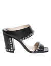 JIMMY CHOO MULES MITTY 85 IN BLACK NAPPA,MATTY 85 ZMZ