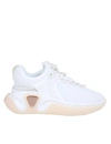Balmain B-runner Leather-trimmed Mesh Sneakers In White