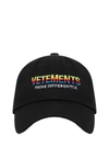 VETEMENTS VETEMENTS CAP,UE51CA400B BLACK