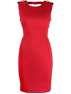 LIU •JO RED SHEATH DRESS WITH BACK NECKLINE,11755150