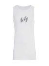 Ann Demeulemeester Holy Print Seva Cotton Jersey Tank Top In Print White