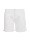 7 FOR ALL MANKIND BOY SHORTS COLORED TWILL WHITE,JSWUA850WH WHITE