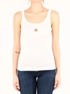 DOLCE & GABBANA LOGO TANK TOP WHITE,F8K97ZFU7AVW0800