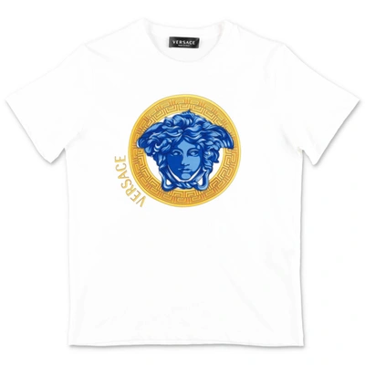 Young Versace Kids' Medusa Head-print T-shirt In White