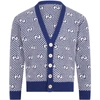 GUCCI MULTICOLOR CARDIGAN FOR BOY WITH DOUBLE GG,11754474