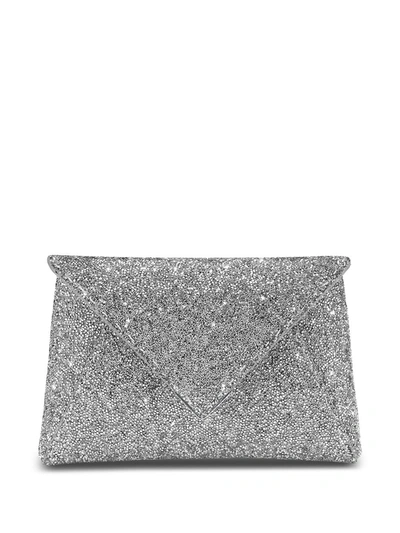 Tyler Ellis Small Lee Pouchet Clutch Bag In Mirrored Silver