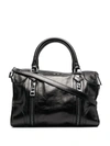 Zadig & Voltaire Top Handles Leather Tote Bag In Black